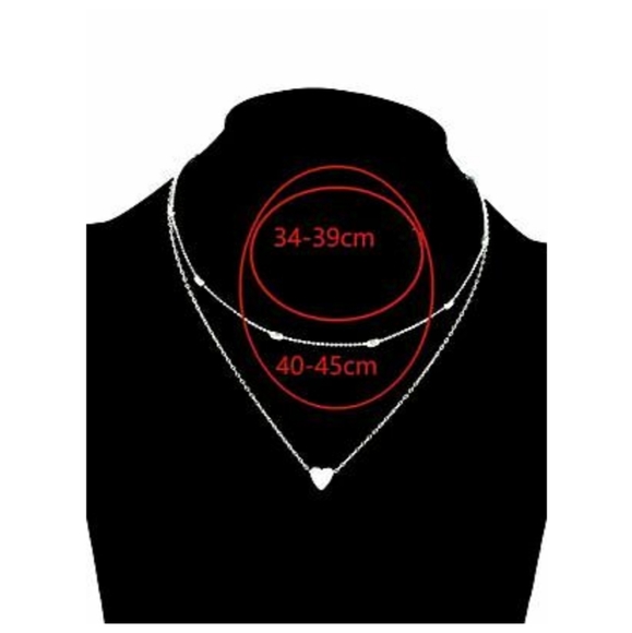 SILVER HEART CHOKER CHUNKY CHAIN - Picture 5 of 5